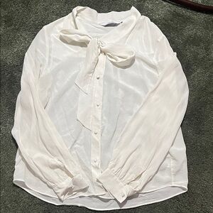 & Other Stories Silk Shirt with Bow